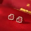 Pendientes Ruyi de Plata Pura 999 2026 Más Vendidos Exquisitos de Gama Alta Estilo Lujo Ligero Joyería para Orejas Amigable con la Piel Venta al por Mayor