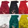 Malla de Tela Bordada 3D, Tela Bordada Estéreo con Cuentas Hecha a Mano, Tela para Vestido de Ropa de Primavera y Verano Lista para la Venta