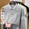 Camisa polo de algodão masculina premium estilo novo