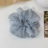 Scrunchie de Tecido Grande Suave Estilo Coreano, Acessório de Cabelo de Rede Feito em Yiwu em Estoque, Elástico de Cabelo Versátil 48H