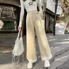 Pantalones Vaqueros Finos de Tencel para Primavera/Verano para Estudiantes de Secundaria y Preparatoria, Pantalones de Pierna Ancha con Retazos de Encaje, Pantalones Casuales Rectos Cortos