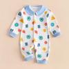 Ropa para recién nacido primavera y otoño clase a algodón puro manga larga mameluco sin costuras mameluco para bebé estampado ropa de casa