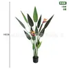 Plantas Verdes Simuladas, Aves do Paraíso, Canna, Bananeira-de-Viagem, Plantas em Vasos Simuladas, Enfeites Decorativos de Chão, Venda por Atacado de Plantas Verdes
