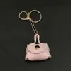 Novo Estilo Lantejoulas Estilo Chanel Couro Case para Fone de Ouvido Porta-Moedas Chaveiro Pingente Novo Acessório de Bolsa da Moda