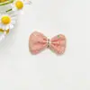Cinta de cuero con purpurina y lazo para pinzas de pelo infantiles hechas a mano DIY, decoración de ropa para mascotas y muñecas, accesorios semiacabados