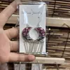 Pendientes de Pieza Bordada Vintage Bordados a Mano de Estilo Étnico de Moda, Colgantes de Oreja Pequeños Cortos con Borlas, Joyería de Plata Miao de Yunnan para Mujeres
