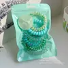 Goma para el pelo de alambre de teléfono de colores dopamina, Cuerda simple para el pelo, Goma básica para el pelo, Alta elasticidad, Duradera, Nueva y linda