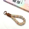 Cordón de Felpa Colorido de Dopamina para Teléfono Móvil Cordón Portátil de Felpa Anti-Pérdida Corto para Muñeca Llavero Joyería