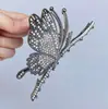 Presilha de Cabelo com Franja de Metal com Design de Espiga de Trigo, Grampo de Cabelo Exquisito de Alto Padrão Totalmente Cravejado para Penteados Altos na Parte de Trás da Cabeça, Acessórios de Cabelo para Atacado