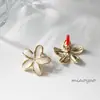 Pendientes de esmalte DIY con flor de hada de colores, estilo francés, temperamento suave y elegante, personalizados y versátiles con un toque de alta gama