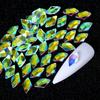 Venta caliente transfronteriza color mágico diamante desnudo forma AB diamante para uñas diy cristal de diamante diamante con fondo plano joyería para uñas taladro de diamante