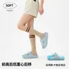 Pantuflas de suela gruesa con soporte para el arco para mujer, uso interior en casa en verano, sandalias de EVA antideslizantes para baño, con parte delantera alta y trasera baja para hombre