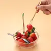 Acero inoxidable 304 cuchara tenedor para frutas creativa cuchara para helado postre cuchara mezcladora de café miel ins tenedor para pastel de luna