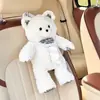 Caja de Pañuelos de Coche de Dibujos Animados Creativa, Muñeco de Peluche, Caja de Pañuelos Colgante para Coche, Bolsa Colgante de Pañuelos de Oso Lindo