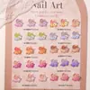 Accesorios de Arte para Uñas de Dibujos Animados de Abejitas Coloridas, Resina Luminosa, Pequeños Accesorios de Resina Lindos Tridimensionales, Accesorios para Uñas de Bricolaje