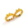 Anel Dourado Estilo Loja de Ouro Areia Dourada Flor Antiga Design de Nicho Anel Luz Luxo Moda Aberto Versátil Joia