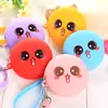 Bolsa de Monedas de Dibujos Animados Bolso para Monedas Creativo para Mujer Mini Redondo de Silicona con Cremallera Bolsa para Auriculares Color Caramelo Correa de Brazo Bolsa para Llaves