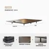 Cama de Tela de Acero al Carbono Estilo Nuevo con Estilo Vintage, Cama Doble de Lujo Ligero para Dormitorio Principal, Cama Tatami sin Cabecera para Apartamentos Pequeños, Cama Infantil