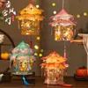 Linternas de Conejo del Festival de Medio Otoño, Linternas Hechas a Mano para Niños, Kits de Materiales DIY, Linternas de Palacio Portátiles con Luz, Artículos Pequeños para Puestos de Mercado