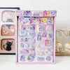 Nuevas Pegatinas de Pintura al Agua Vibratorias de Dibujos Animados Sanrio para Niños, Lindas Pegatinas de Agua 3D de Cristal, Pegatinas para Diario DIY