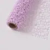 Venta al por mayor de fábrica malla jacquard de gasa floral papel de regalo floral material de embalaje para ramos red de gasa de agujero grande ganso salvaje