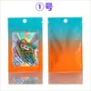 Saco de Osso Yin Yang Gradiente Cor Laser Auto-selante Saco de Embalagem Pequeno Saco de Amostra de Joias Saco Selado de Contraste Pronta Entrega