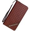 Bolso pequeño para hombre, cartera larga para hombre, bolso de mano para teléfono móvil, cartera informal con cremallera de gran capacidad al por mayor para hombre