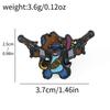 Insignia de metal de personajes de películas de dibujos animados europeos y americanos, broche de gota de aleación de Stitch, accesorios de decoración de pin de Stitch