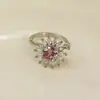 Anillo Giratorio de Plata Tailandesa para la Ansiedad Anillo para el Dedo Índice Multi-Círculo Cuentas de Transferencia Auspicioso Transferencia Moda Coreana Regalo para Novia