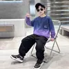 Conjunto de otoño para niños 2026 ropa infantil nueva, conjunto de dos piezas de sudadera elegante y genial para niños pequeños