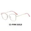Gafas Metálicas Anti-luz Azul de Moda Transfronterizas Nuevas Montura de Espejo de Proximidad Versátil Personalizada Estilo Mujer Gafas Planas 6963