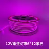 Fita de LED Neon Flexível 12V24V 2835 6*12 À Prova d'Água para Exterior Formato de Letra para Publicidade Fita de Luz Suave Colorida
