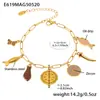 Pulseira Ins Cubo de Açúcar Esmalte de Aço Inoxidável Zircônia Peixe Pequeno Colorido Moda Versátil Joia Banhada a Ouro Real 18K