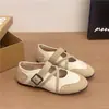 Sapatos Mary Jane de Corte Baixo Femininos Respiráveis Versáteis 2026 Sola Macia Sapatos Baixos Ballet Novo Estilo Couro Macio Verão Modernos Confortáveis