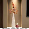 Adorno de jarrón cerámico con patrón de sombra de piedra en forma de gota de agua, estilo vintage, para entrada y nicho, soporte para flores esbelto y creativo, venta directa de fábrica
