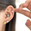 Color Flash Nido de Pájaro Corte de Oreja Hueso Uña Plana Base Plana Acero de Titanio Tornillo Clavo de Oreja Lavar Dormir Libre Elección