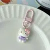 Llavero de Resina Gato Cuerpo Completo Lindo Dibujo Animado Colgante Llavero de Estudiante Bolso Escolar Colgante de Bolsa Regalo Decorativo