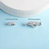 S925 Sterling Silver Banhado A Ouro Zircônio Universal Fivela DIY Handstring Colar Fivela De Cauda De Peixe Pérola Fivela Acessórios S Snake Buckle