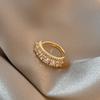 Coreia do Sul Dongdaemun Novo Super Flash Zircon Vintage Abertura Ajustável Anel Mulheres ins Internet Celebridade Mesmo Estilo Finger Ring