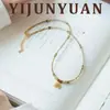 Retro Exquisito Micro-Pavimentado Circonita Piedra Natural Elefante Collar Accesorios para Mujer Lujo Accesible Nicho Gama Alta Cadena Clavícula con Perlas