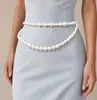 Europea y Americana Transfronteriza Nueva Cadena Decorativa con Colgante de Perla Joyería Cadena de Cintura de Metal Cadena Corporal Sexy Cadena de Cintura