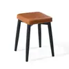 Taburete cuadrado para mesa de comedor casera personalizado, taburete cuadrado simple y grueso de madera maciza, taburete cuadrado apilable y reforzado para sala de estar y comedor