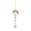 Colgante de cristal colorido con forma de árbol de la vida, atrapasol, para jardín, patio, arcoíris, decoración, transfronterizo
