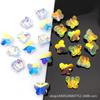 Cuentas de Mariposa de Cristal de 10 mm para Manualidades Cuentas de Vidrio Accesorios para Joyería Accesorios para el Cabello Cuentas Sueltas Cosidas a Mano Cuentas para Pulseras Cuentas Hechas a Mano
