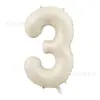Novo estilo ins bebê um ano layout balão de alumínio digital creme 40 polegadas balão digital branco creme