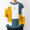 Estilo transfronterizo más vendido Suéter de punto holgado de cuello medio alto para hombre Ropa de punto para hombre de talla grande Ventas directas de fábrica