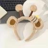 Otoño e Invierno Nuevo Diadema de Felpa de Oso Fresa para Lavar la Cara, Diadema de Presión para el Cabello, Linda Diadema, Accesorios para el Cabello de Oso Peludo para Mujer