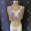 Abalorio de Pedrería con Borlas para Joyería, Vestido, Vestido de Novia, Accesorios de Diamante, Accesorios de Piel, Ropa de Espectáculo, Ropa de Baile, Accesorios