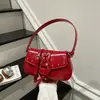 Bolsa de ombro única bolsa de mão 2026 novo estilo para mulheres design de nicho texturizado bolsa de axila personalizada elegante simples bolsa quadrada pequena