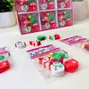 Goma de borrar linda de dibujos animados de Santa Claus, goma de borrar de forma mini, regalo de Navidad para niños, papelería, premios para estudiantes de primaria